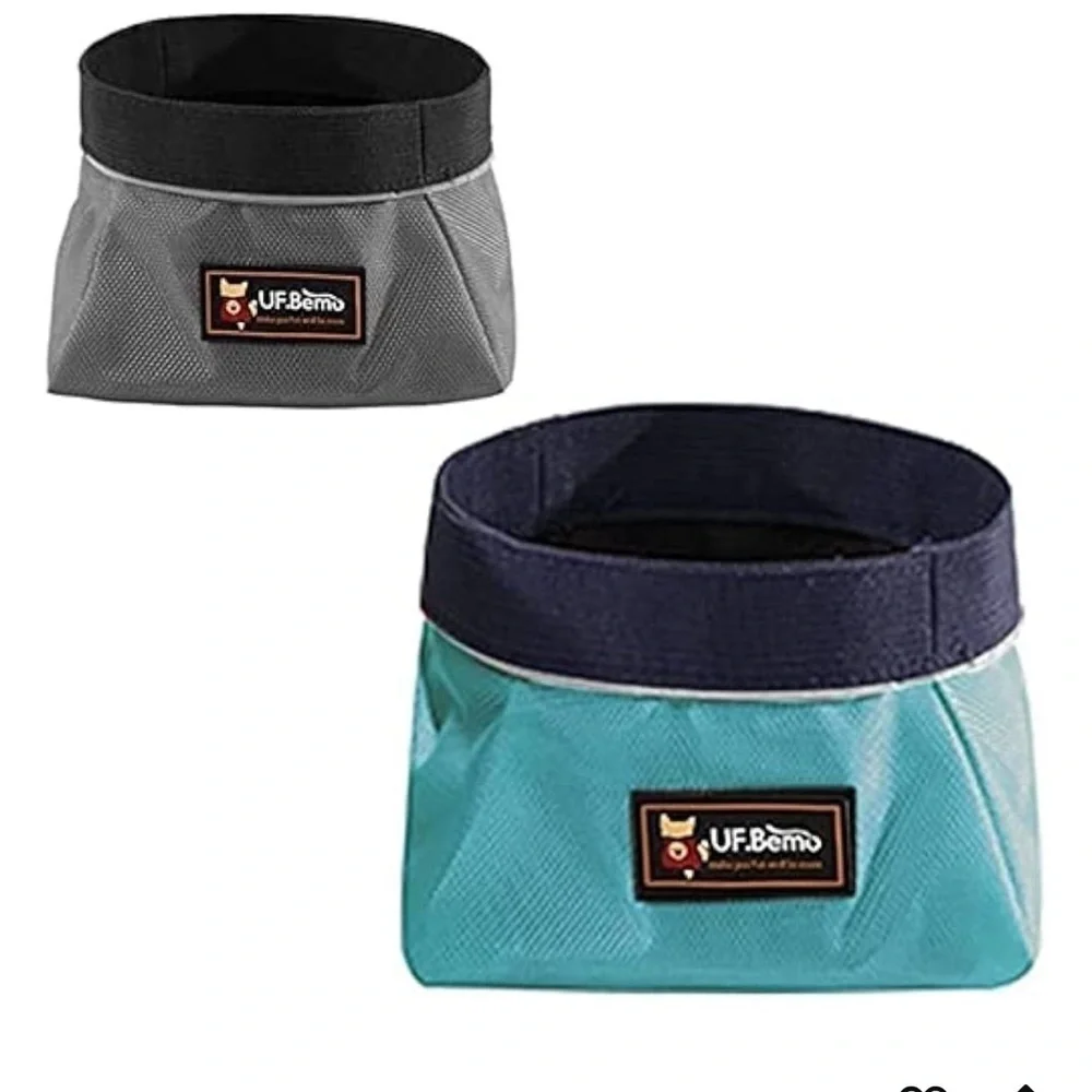 New Collapsible Dog Bowl - 2 Pack Travel Dog Bowl